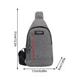 thumbnail image 3 of Sac Bandoulière, Sac Bandoulière Sac à Dos avec Trou pour Écouteurs Sac à Dos de Randonnée Sac Bandoulière Multifonction Sac de Poitrine, Sac à Dos pour Randonnée, 3 of 8