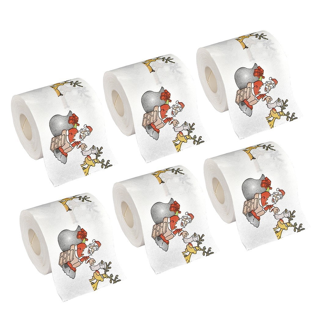 Christmas pattern color toilet paper Santa Christmas tree printed tissue