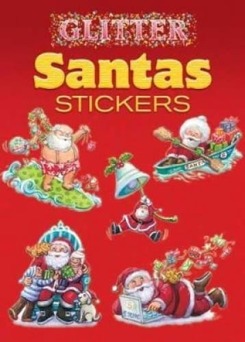 Glitter Santas Stickers (Dover Little Activity Books Stickers)
