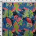 thumbnail image 4 of oneOone Cotton Flex Blue Fabric Leaves Sewing Craft Projects Fabric Prints By Yard 40 Inch Wide, 4 of 5