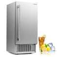 thumbnail image 1 of Costway Commercial Under Counter Ice Maker, 25 lbs Storage Capacity, for Home Bar Cafe Silver, 1 of 10