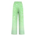thumbnail image 4 of Pants for Women, Womens Fashionable Striped Printed Drawstring Wide Leg Pants, 4 of 5