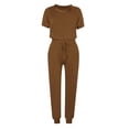 thumbnail image 4 of Timegard 2 Piece Sets for Women Summer Short Sleeve Tops and Drawstring Pants with Pockets Comfy Casual Sets, 4 of 5