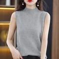 thumbnail image 3 of Half Turtleneck Vest Women's Sleeveless Bottoming Shirt, 3 of 6
