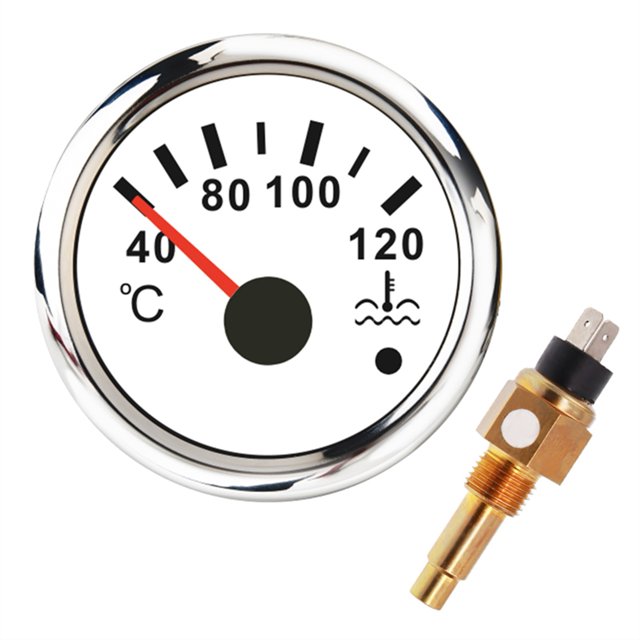 Digital 52mm Water Temp Gauge 40-120 With Water Temperature Sensor Sender M16*1.5 Water Temp Meter Indicator For Car Boat