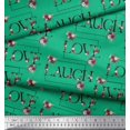 thumbnail image 2 of Soimoi Viscose Chiffon Fabric Floral Love Text Fabric Prints By Yard 42 Inch Wide, 2 of 5