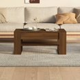 thumbnail image 3 of vidaXL Table Basse Chêne Brun 102x55x45 cm Bois d'Ingénierie, 3 of 4