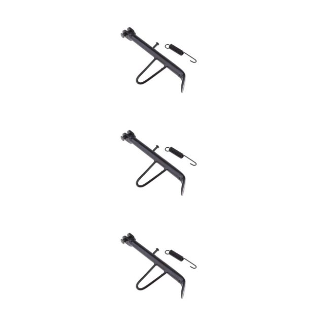 Wweixi Support Latéral de Moto Robuste et Durable Résistant à l'Usure Haute Résistance Facile à Installer Noir 19cm 3ensemble