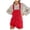 01 Red, variant on Weiqiqre Women Shorts Fashion Women's Summer Casual Pocket Romper Long Playsuit Strap Button Jumpsuit