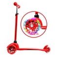 thumbnail image 4 of Rugged Racer Mini Deluxe 3 Wheel Kick Scooter with Led and Adjustable Height with Red Design, 4 of 9