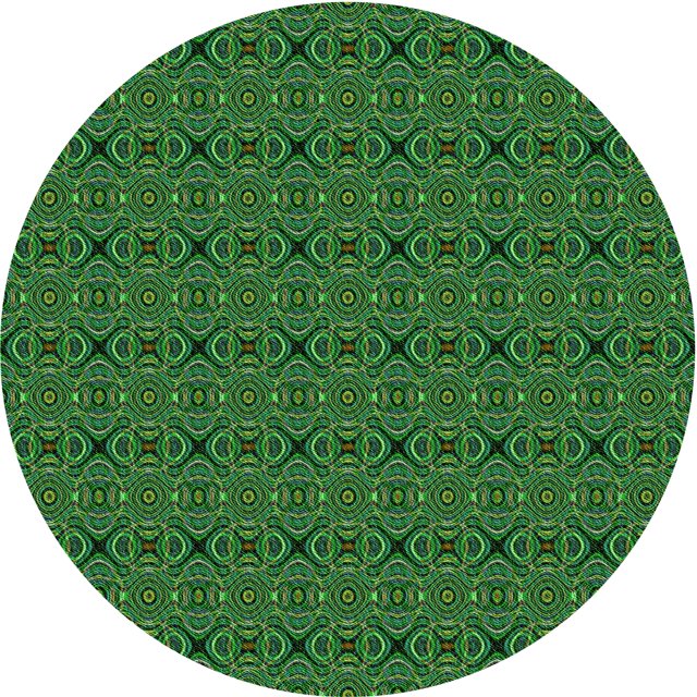 Ahgly Company Tapis Rond Lavable en Machine Intérieur Transitionnel Vert Forêt Foncé, 4 Pieds Rond