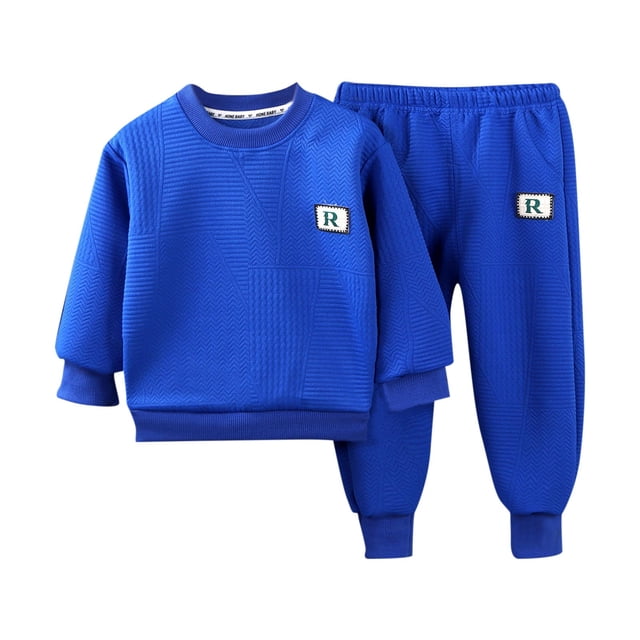 Pants for Girls Sweatshirt for Girls Boys And Girls Long Sleeved Round Neck Printed Sweatshirt And Pants Two-Piece Set with Elastic Waist And Long Pants Two-Piece Set