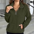 thumbnail image 2 of Timegard Half Zip Pullover for Women Cropped Long Sleeve Tops Sweatshirts Thumb Hole Fall Solid Color Tops, 2 of 6