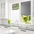 thumbnail image 3 of Self-Adhesive Pleated Blinds Half Blackout Window Curtains Grey (90x180cm), 3 of 6