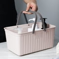 thumbnail image 2 of Bdday Storage Totes Bath Basket Portable Toiletry Basket Bathroom Plastic Toiletry Storage Basket Draining Bath Basket Bath Storage Basket Small Basket, 2 of 7
