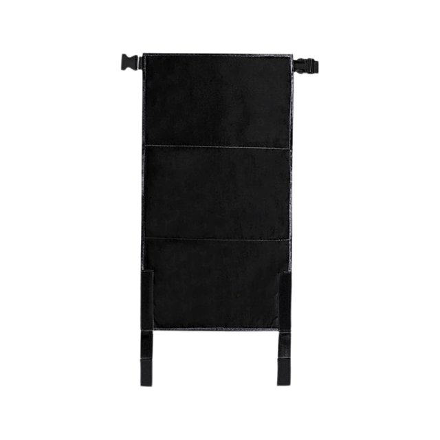 Repose-pieds d'Avion Compact pour Enfants, Pliable et Portable, Accessoires de Voyage en polyester durable, Noir. Doté d'Une Fermeture Autocollante Ajustable, d'Une Conception Ergonomique et d'Un Dessous Antidérapant. Convient à la Plupart des Sièges d'Avion, Fonctionne comme Hamac pour les Pieds et Rallonge de Siège, Offrant du Confort aux Enfants pendant les Voyages. Léger et Pliable pour un Rangement Facile.