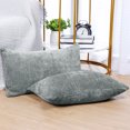 thumbnail image 3 of PiccoCasa Set of 2 Soft Water Repellent Throw Pillow Covers Light Gray 12x20 Inch, 3 of 7