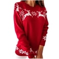 thumbnail image 1 of IROINID Pull-Over en Tricot à Encolure Ronde pour Femmes Pull de Noël Décontracté à Manches Longues, 1 of 7