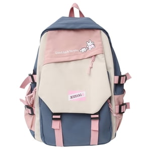 Sac à dos école Mignon sac école Grand lycée bibliothèque College sac à dos pour les filles adolescents, rose