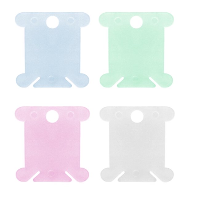 VONKY Embroidery Thread Winding Card Organizer Cross-stitch Line Thread Bobbin Plastic Card, green, 100pcs