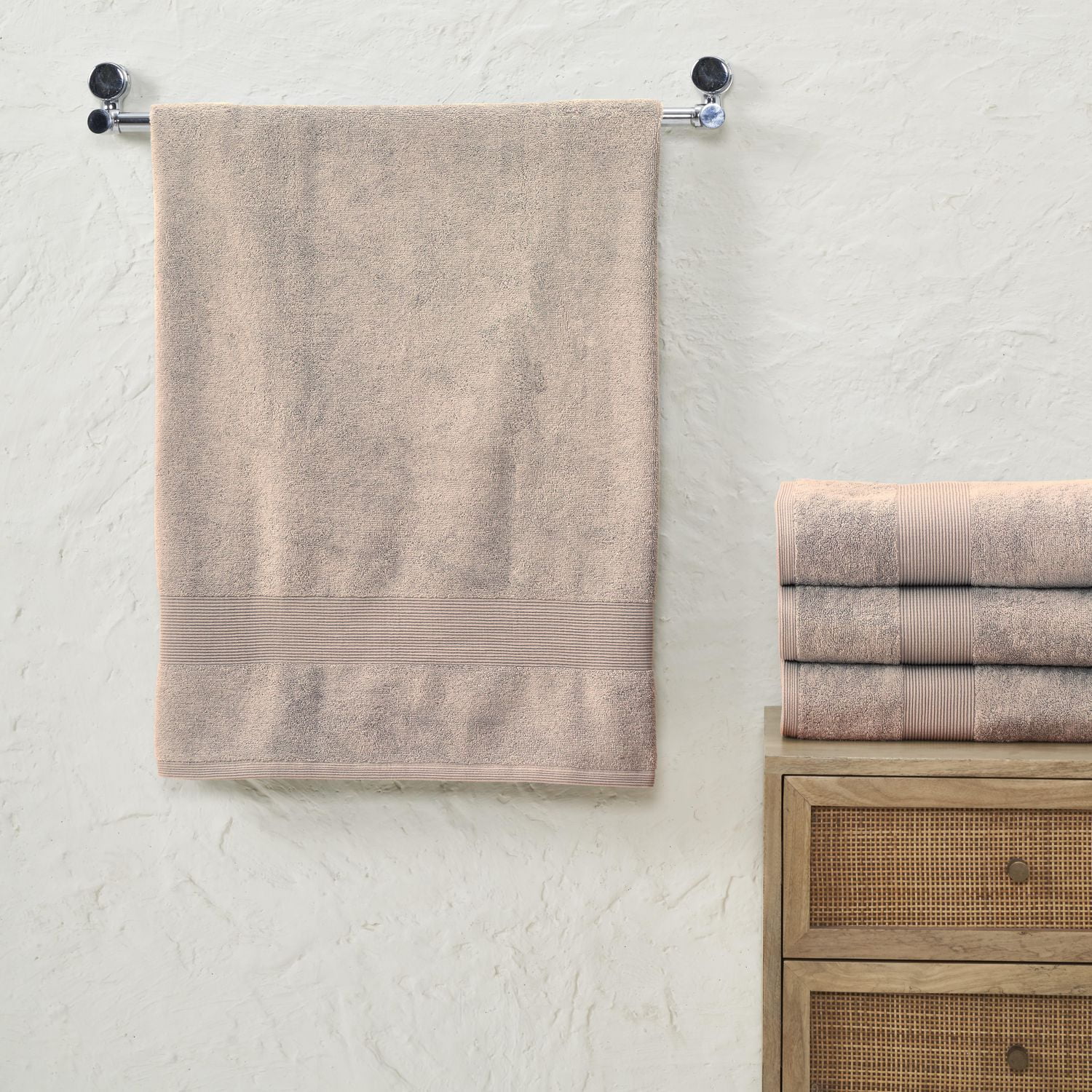 Serviette de bain Fabstyles super douce et absorbante, serviettes de bain de luxe pour spa, maison et hôtel, serviettes à séchage rapide, lot de 4, 27 x 54 pouces