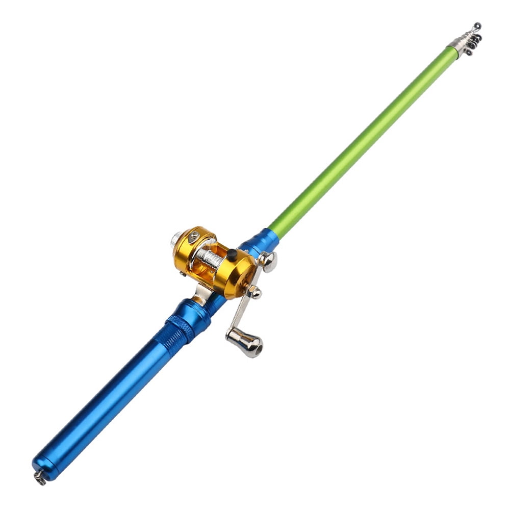 Mini Detachable Fishing Rod Portable Aluminum Alloy Fishing Rod with Spinning Kit Fishing Accessories