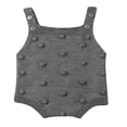 thumbnail image 1 of Newborn Baby Boy Girl Sleeveless Knit Bodysuit Solid Color Button Jumpsuit Warm Clothes, 1 of 6