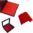 thumbnail image 1 of Back Self Adhesive Sheet Felt Velvet Velour Fabric Craft and Craft Sticker Red, 1 of 9