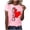 Rose, variante sur T-shirt Canada pour Femmes à Manches Courtes avec Feuille d'Érable, T-Shirt Basique, Vêtements d'Été, Hauts pour Femmes