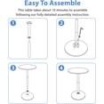 thumbnail image 4 of BestOffice Bistro Pub Table 2 Pack 40 Inch Height Round Bistro for Home and Kitchen Dining, Black, 4 of 7