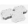 thumbnail image 4 of Inkdotpot Pack Of 50 Real Silver Foil Bracket Shape Paper Tags Merry Christmas & Happy Text Favor Hang Tags, 4 of 7