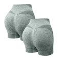 thumbnail image 2 of Hurxie Deals 2PC Workout Shorts for Women No Roll Up Proof Scrunch Seamless Compression Gym Short, 2 of 8