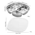 thumbnail image 5 of Dvkptbk Bento Box 304 Stainless Steel Student Compartmentalized Plates Back to School Gifts, 5 of 5