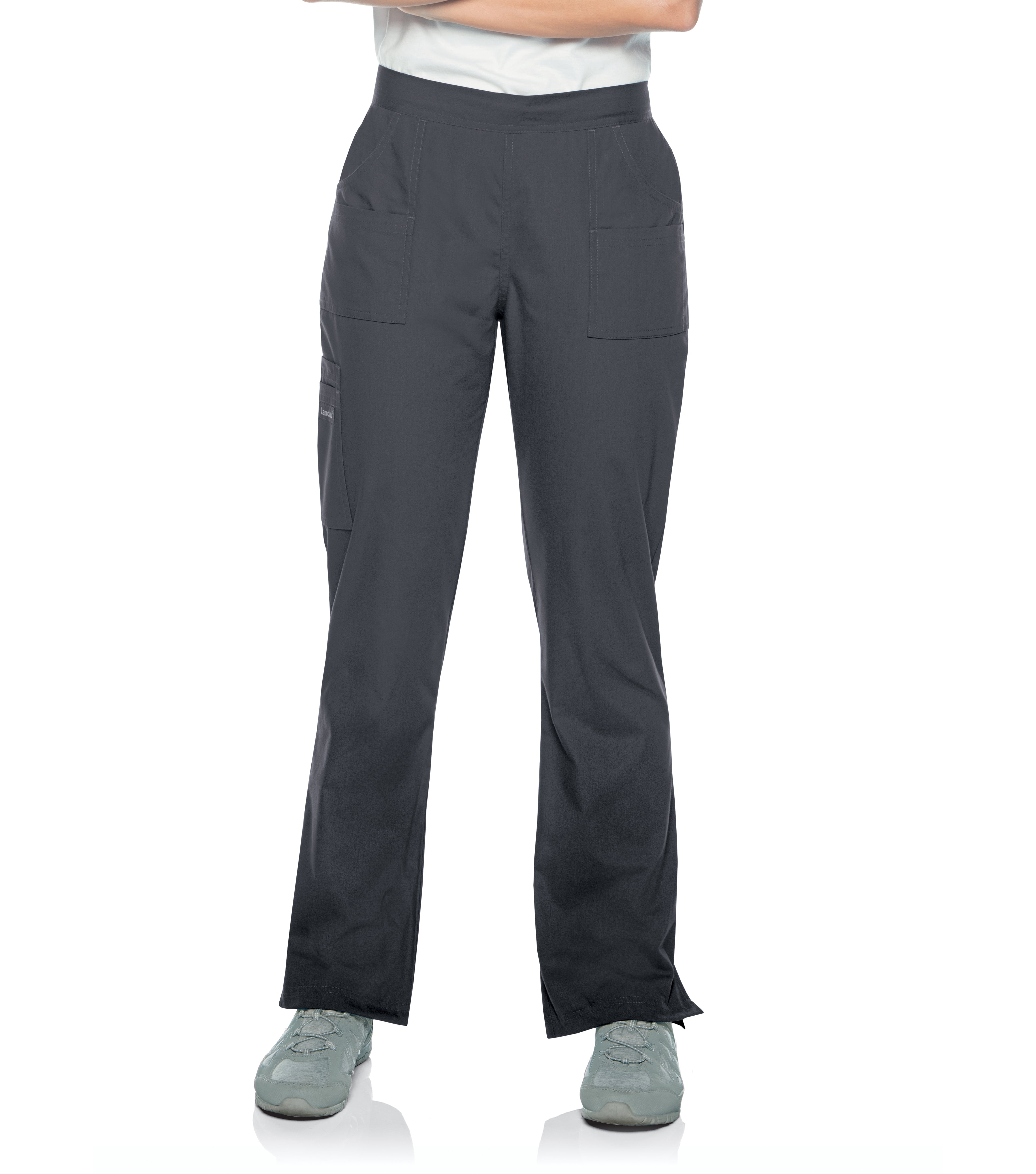 Landau Essentials Scrub Pants for Women: 9 Pockets, Modern Tailored Fit, Drawstring / Elastic Waist, Straight Leg 8380