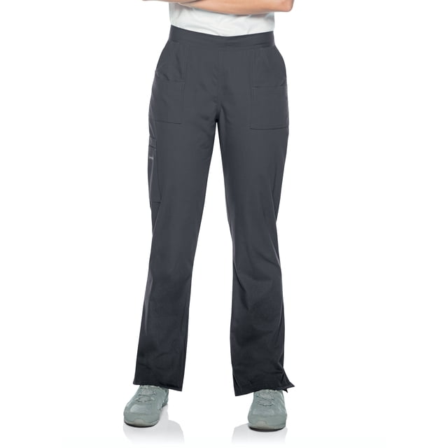 Landau Essentials Scrub Pants for Women: 9 Pockets, Modern Tailored Fit, Drawstring / Elastic Waist, Straight Leg 8380