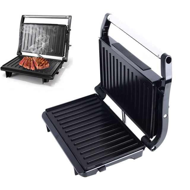 Estink Electric Panini Press Grill - Fast Heating, Double Sided Heating, Aluminum
