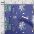 thumbnail image 2 of oneOone Cotton Silk Blue Fabric Geometric Craft Projects Decor Fabric Printed By The Yard 42 Inch Wide, 2 of 4
