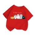 thumbnail image 3 of MEZZALL T-Shirts Graphiques Mignons pour Filles Enfants, Col Rond, Manches Courtes, T-Shirt d'Été Décontracté, Tee, Adorable Bébé Tout-Petit Tenue Quotidienne, 3 of 5