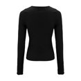thumbnail image 5 of Long Sleeve Tee Shirts 2023 Long Sleeve Shirts for Women V Neck Henley Tops Slim Fit Basic Ribbed Knit Button down T Shirts Tops - Hontri, 5 of 5