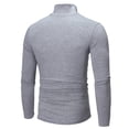 thumbnail image 2 of Chandails à Col Roulé pour Hommes à Manches Longues Chandails à Col Roulé pour Hommes à Manches Longues Couleur Unie Extensible Coupe Ajustée Haut de Base Blouse Chemises à Manches Longues pour Hommes, 2 of 6