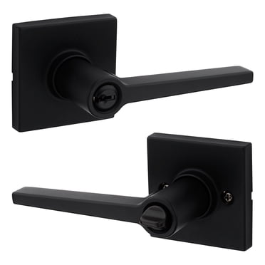 Weiser Safe Lock Daylon Keyed Entry Door Lever with SmartKey in Matte Black