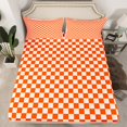 thumbnail image 2 of Erosebridal Orange Buffalo Sheet Set Full, Checkered Bedding Sets Full Size, Rectangle Room Decor, 4pcs, 2 of 7