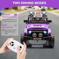 thumbnail image 4 of 12V Kids Ride on Truck, Ride on Jeep Car with Remote Control, Electric Vehicle for Kids,Spring Suspension,Bluetooth Speaker,Multi Music Modes,3 Speeds,LED Lights, 4 of 8