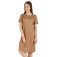 thumbnail image 4 of Inkmeso Robe T-Shirt d'Été Décontractée Unie pour Femmes, Coupe Ample, Tunique à Manches Courtes, Robe de Nuit, 4 of 7