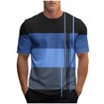thumbnail image 2 of Weiqiqre T-Shirts pour Homme T-Shirt à Manches Courtes à Blocs de Couleur Col Ras du Cou Chandail Décontracté Basique, 2 of 4