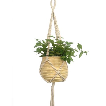 Support de Plante en Macramé Fait à la Main, Panier Suspendu pour Jardinière, Support de Pot de Fleurs