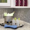 thumbnail image 4 of FASÃ„DE Traditional Style/Pattern 1 Decorative Vinyl 18in x 24in Backsplash Panel in Argent Silver (5 Pack), 4 of 15