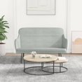 thumbnail image 1 of vidaXL Bench Light Grey 110x76x80 cm Velvet, 1 of 5