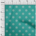thumbnail image 2 of oneOone Velvet Dusty Teal Green Fabric Asian Circle Block Craft Projects Decor Fabric Printed By The Yard 58 Inch Wide-V7, 2 of 4