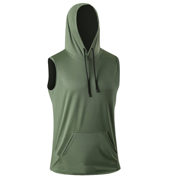 Cameland Débardeurs pour Hommes avec Capuche et Cordon de Serrage, Chandails à Capuchon de Gym Sans Manches, Chemises de Sport